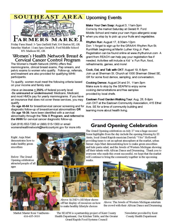 SEAFM Newletter August 2013