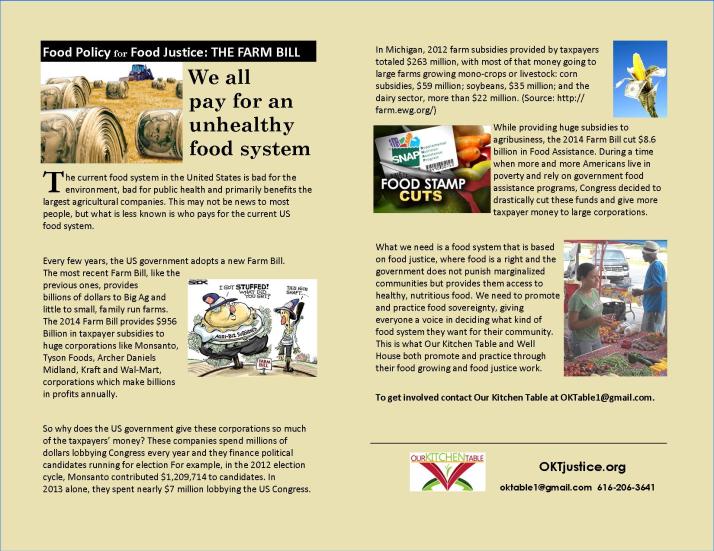 Food Policy for Food Justice THE FARM BILL