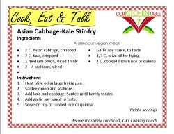 Asian ABbage Kale stir fry