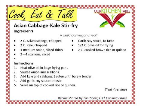 Asian ABbage Kale stir fry