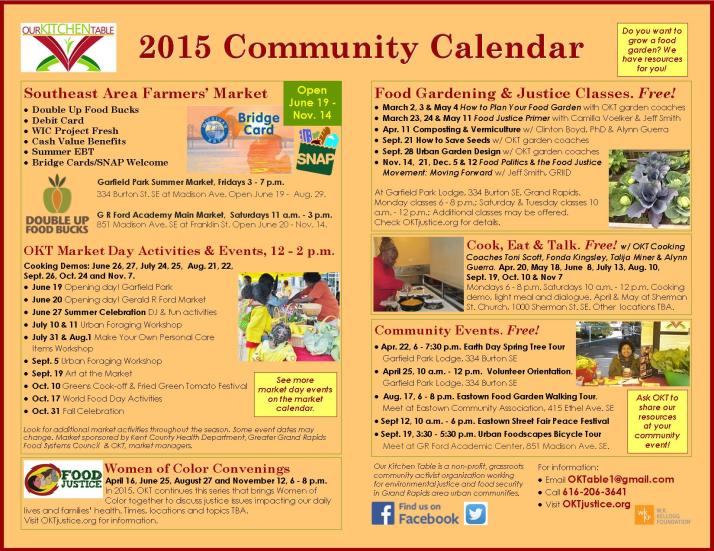 Community Calendar 2015 online