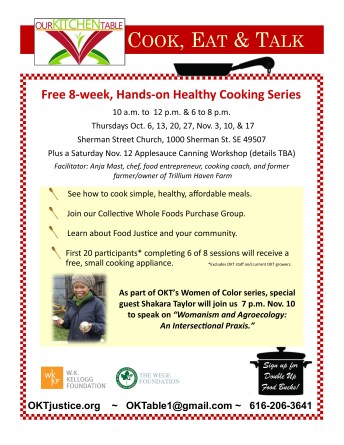 Cook Eat &amp; Talk fall series