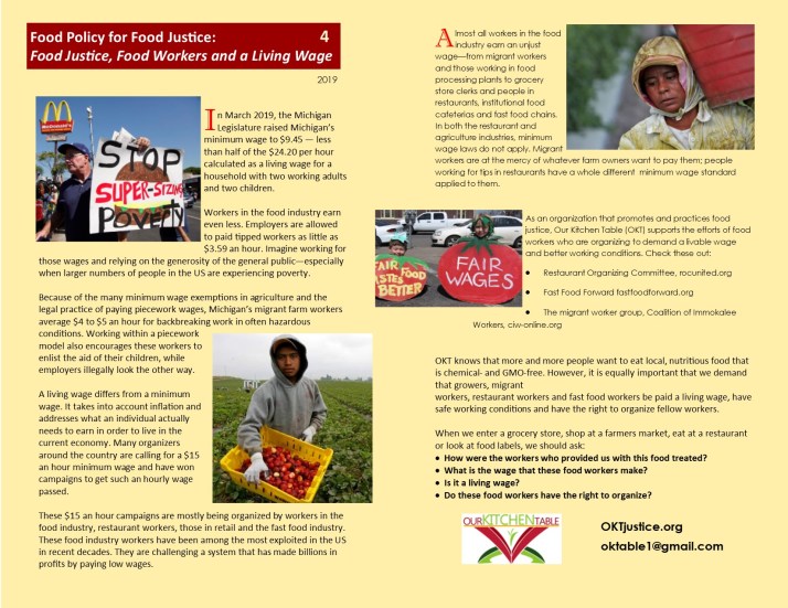 REVISE Food Justice, Food Workers and a Living Wage 4